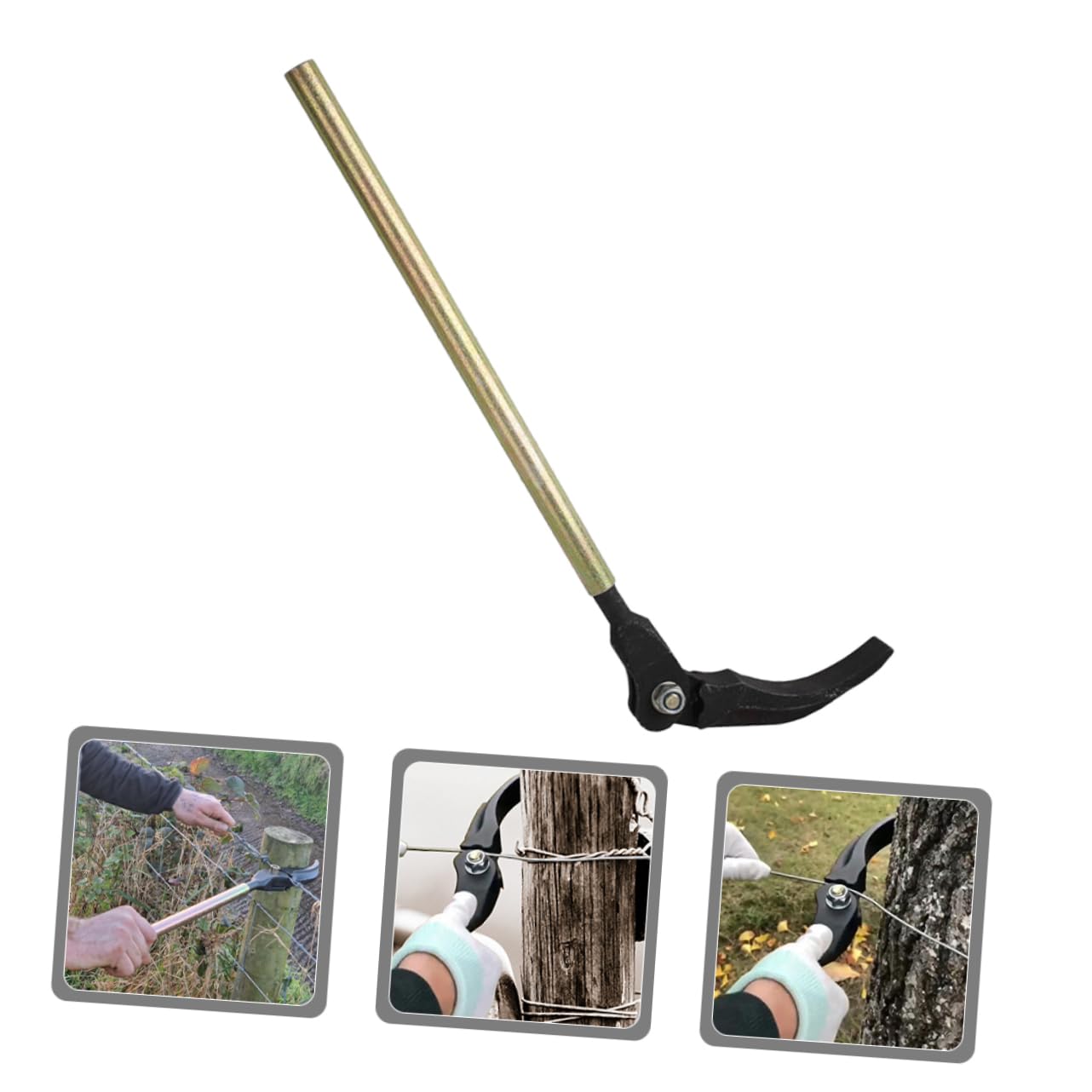 Toddmomy Práctico Tensor de Alambre para Vallas de Jardín y Verjas, Herramienta Tensora de Acero para Cercas Agrícolas y Vallado Exterior