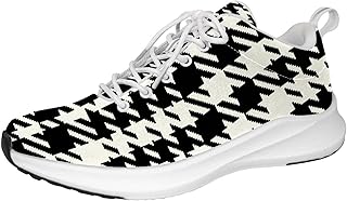 Personalisierte Sneaker, leicht, Schwarz und Weiß, kariert, Sneaker