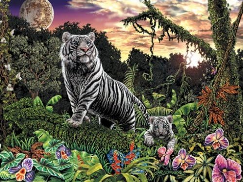 Tiger Puzzle 1000 Teile Für Erwachsene & Kinder - Kreatives Holzpuzzle Zum Rahmen & Verschenken