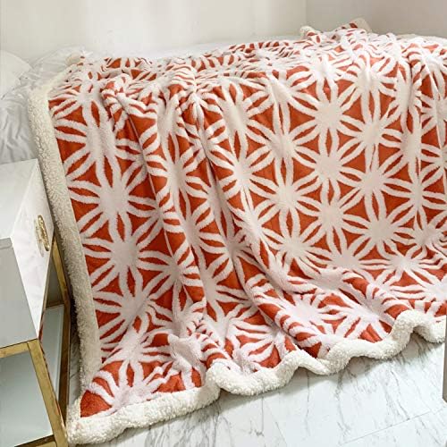 LOMAO Sherpa Fleece BlanketVersatile Blanket sofa throw for Bed Fluffy Soft Extra Large Throw (Coral, 130 * 160)