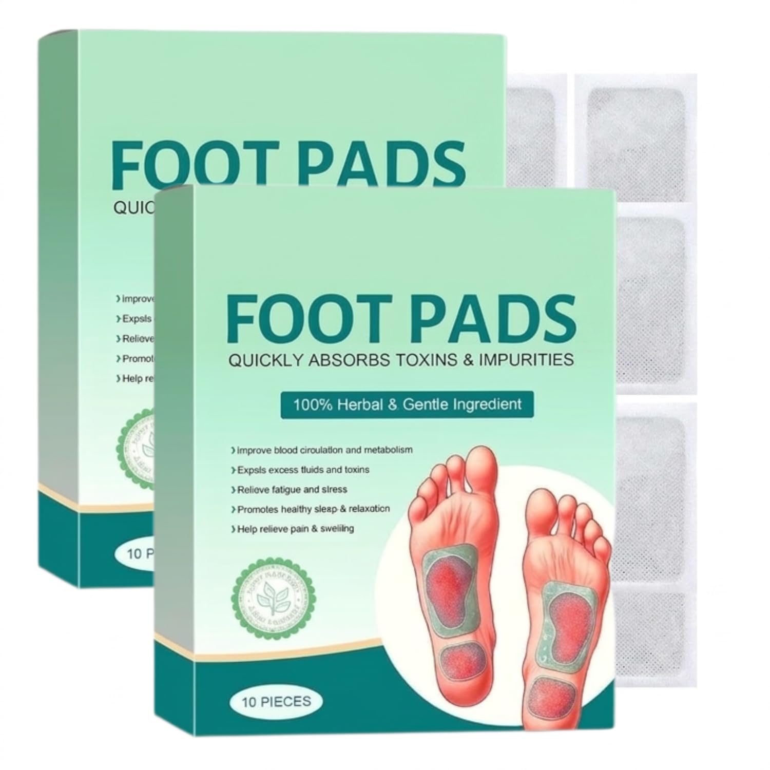 Differio Herbal And Gentle Ingredient Detox Foot Pads, Natural Ingredients for Sleep Aid, Pain Relief, Toxin Removal with Bamboo Vinegar and Acupoint Micro-Massage Technology (20 Pack (20 piece))-image-30