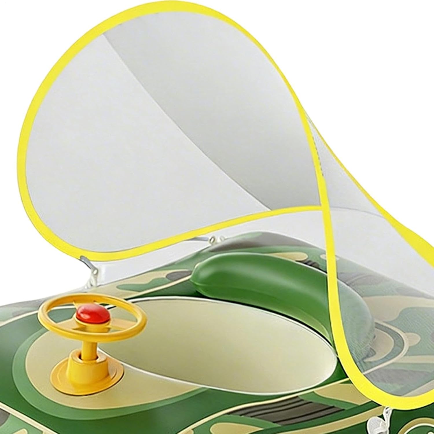 Kids Pool Float - with Canopy UV Resistant Funny | Tank Swimming Floats for Kids,for Outdoor Summer Vacation Backyard Beach Lake River Swimming Jumping Travel Play