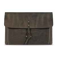 Londo Custodia in Vera Pelle per MacBook Pro e MacBook Air, Tasca Frontale e Chiusura a Flap – 14"