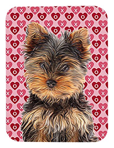 Caroline's Treasures Hearts Love and Valentine's Day Yorkie Puppy/Yorkshire Terrier Mouse Pad (KJ1195MP) by Caroline's Treasures
