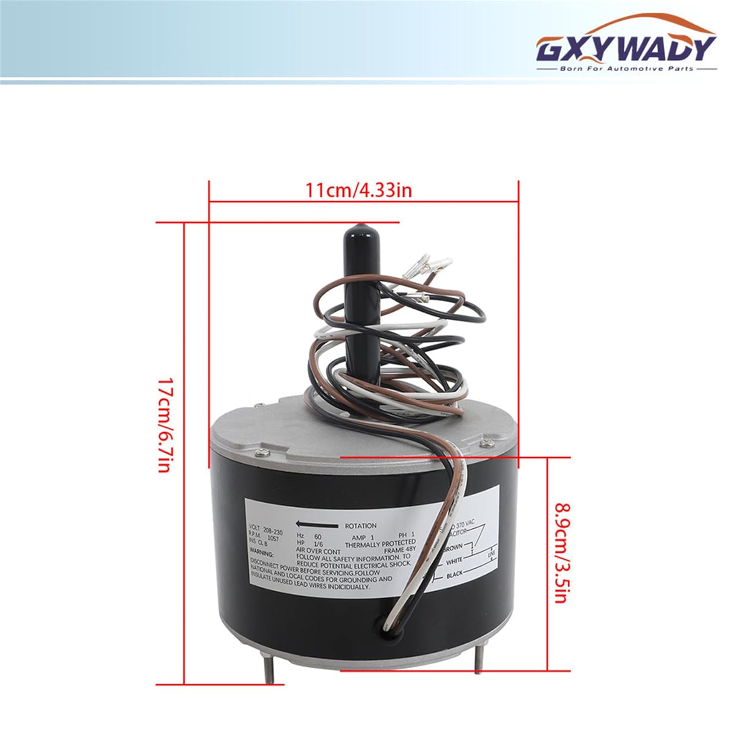 GXYWADY 208-230 Volt Fan Motor Replacement for 5KCP29ECA033S B13400-252