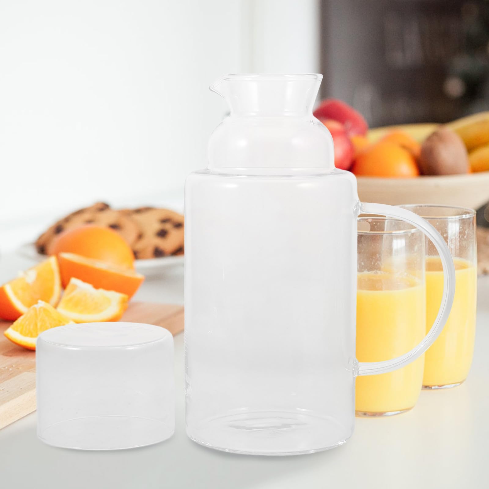 Jarra de Agua de Vidrio 1,3 L Resistente al Calor Frío para Casa