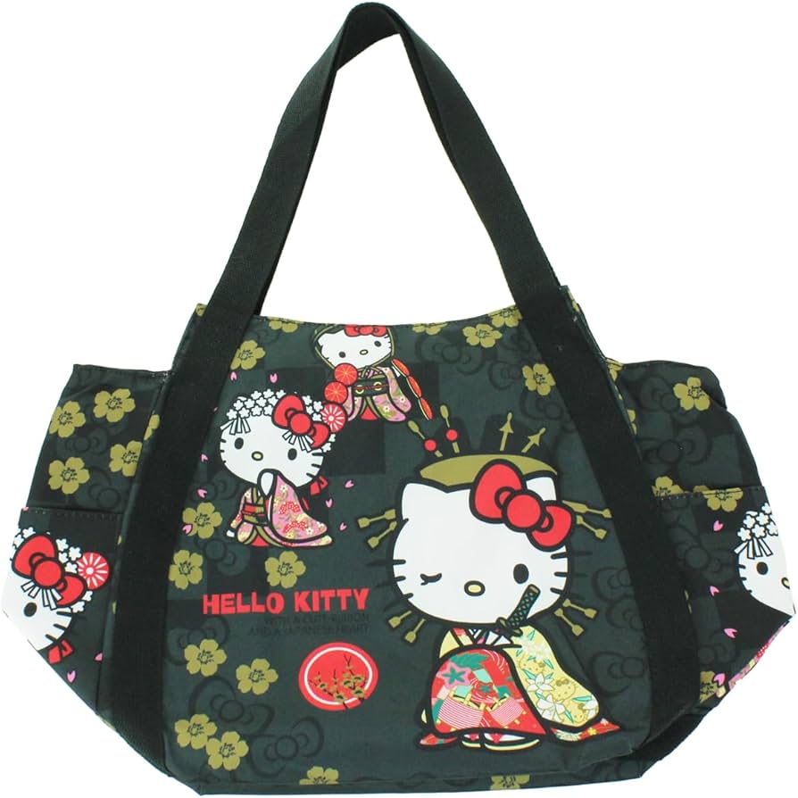 Amazon｜ヤスダ通商 和柄プリントバルーンバッグ ハローキティ