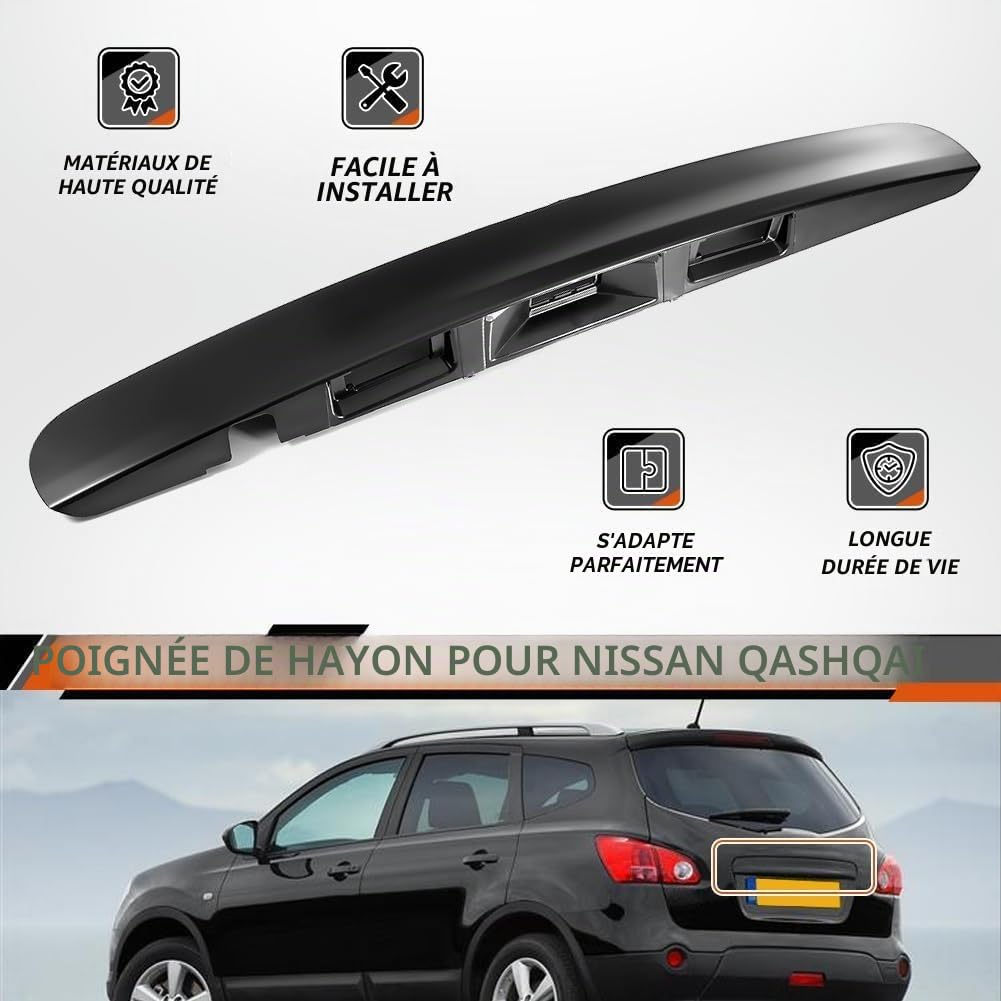 Poignée de coffre arrière, poignée de coffre compatible avec Nissan Qashqai J10 JJ10 2007-2013 90812JD20H