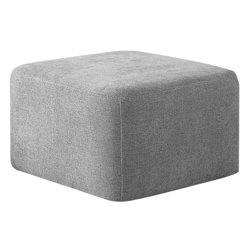 Repose-pieds en tissu gris pour s'installer confortablement au salon