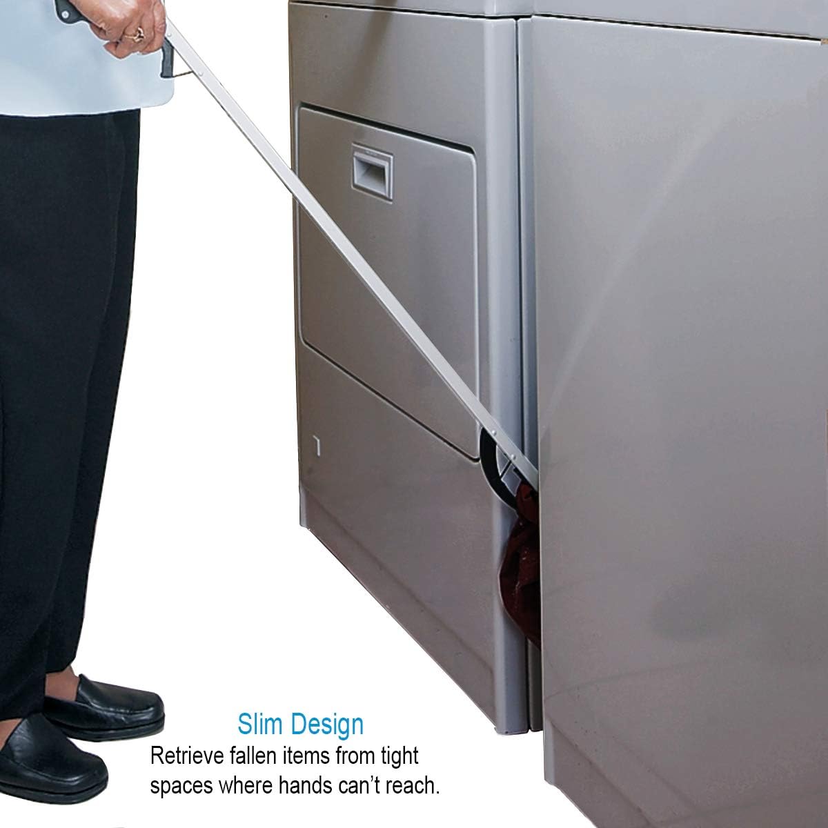 Reacher Grabber Tool. Norco Featherlite Reacher, 26. Lightweight Reaching Aid with Magnetic Tip Extends Reach. Use as a Dressing Aid. Picker Upper for Cell Phone, Remote, Trash. Elderly, Rehab kit.