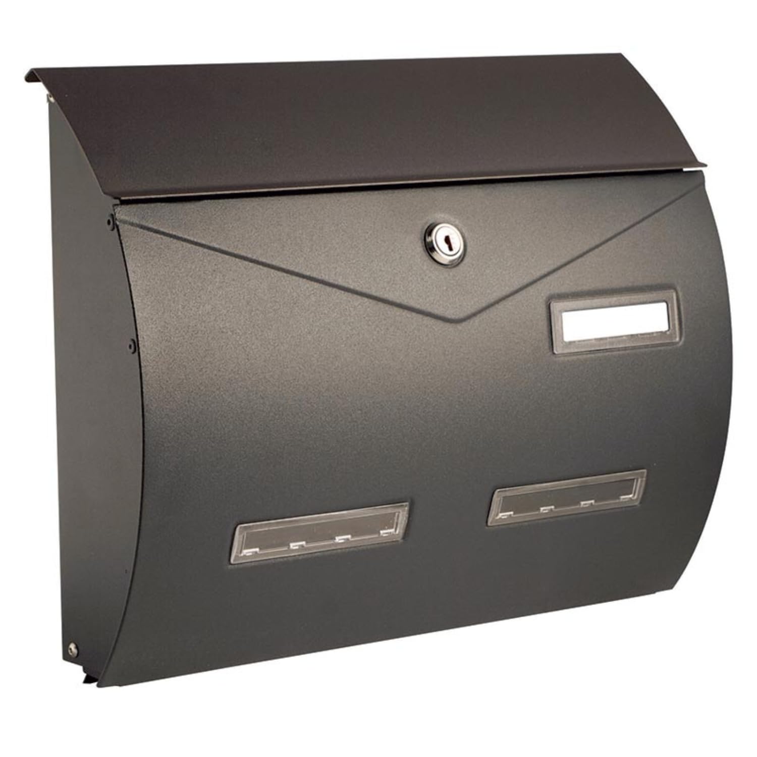 ALUBOX Busta Briefkasten im Zeitschriftenformat 31,5X37,5X10,2 cm Briefkasten mit Einbruchsicherung und Klappöffnung Wetterfester und Korrosionsbeständiger Außenbriefkasten (anthrazit)
