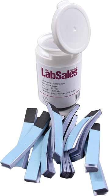 Labsales PH Litmus Blue Acidic Test/Tester, 200 Strips In Booklets Format With Waterproof Resealable Bottle, For Testing Of Acidic Conditions In Any Fluid