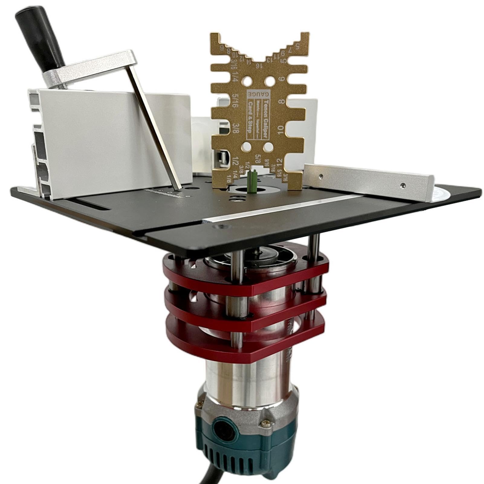 Kit de elevación de enrutador, Kit de enrutador de metal de | enrutador - Base de placa de inserción de mesa de fresado de madera,Kit de elevación de fresa de mesa de fresado