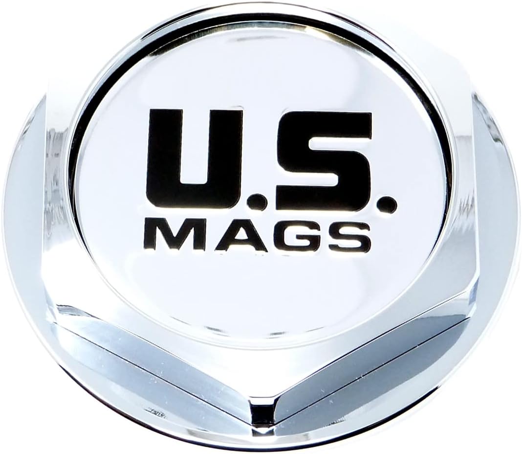 US Mag 2PC US MAG FLAT THREADED CAP NUT-CHROME - 38060-15P