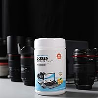 Vista 5 de Toallitas para monitor, toallitas prehumedecidas para pantalla de computadora para electrónica, toallitas de limpieza de monitor de computadora