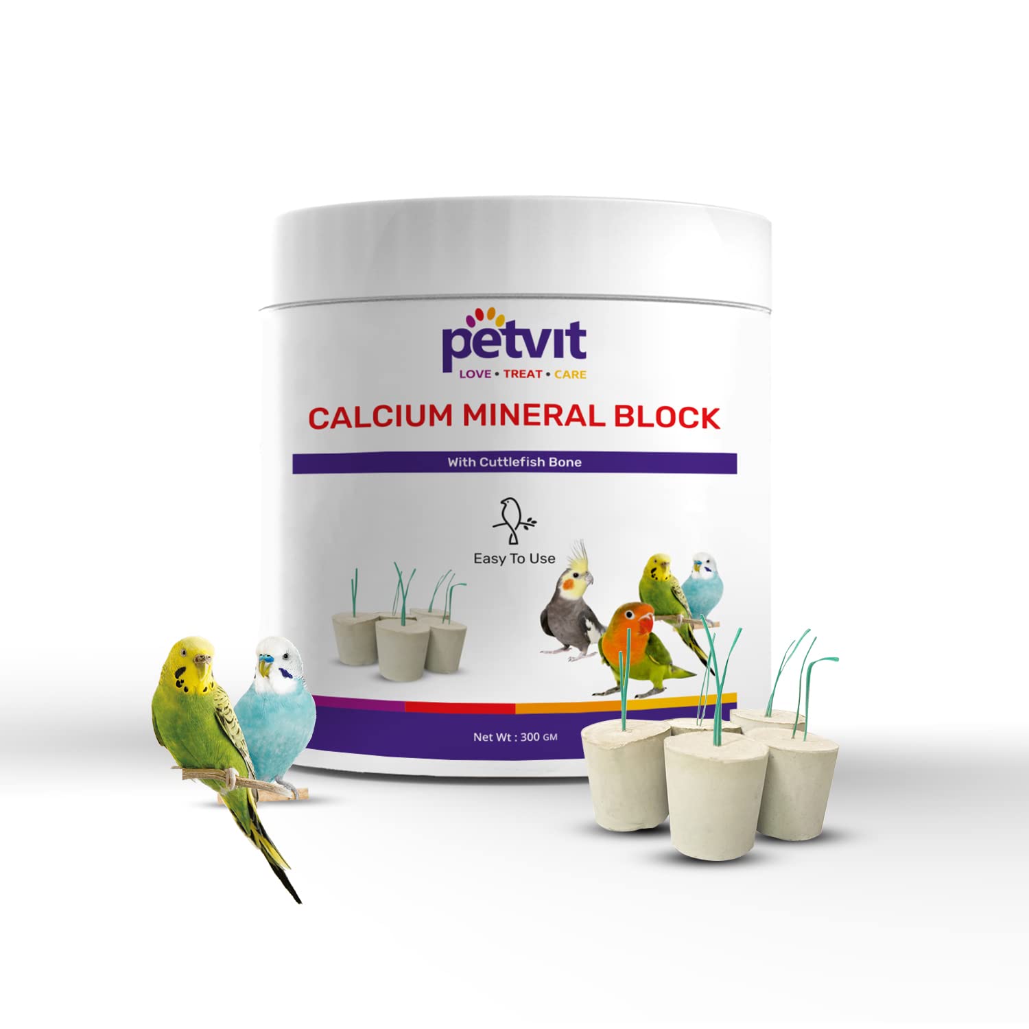 Buy Petvit Calcium Mineral Block with Alfalfa Neem Cuttle Fish