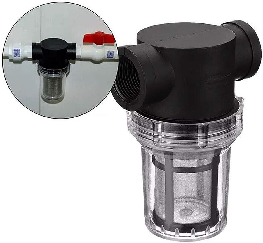 Garden hose filter,water filter pump, garden hose filter,water filter pump, 1pcs 1/2" 3/4" 1" Inline Mesh Strainer, Water Pump Filter, Irrigation High Flow Pipeline Filter Gardening Connectors(1'')