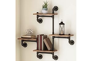 MAIKAILUN Floating Pipe Wall Mounted Shelves