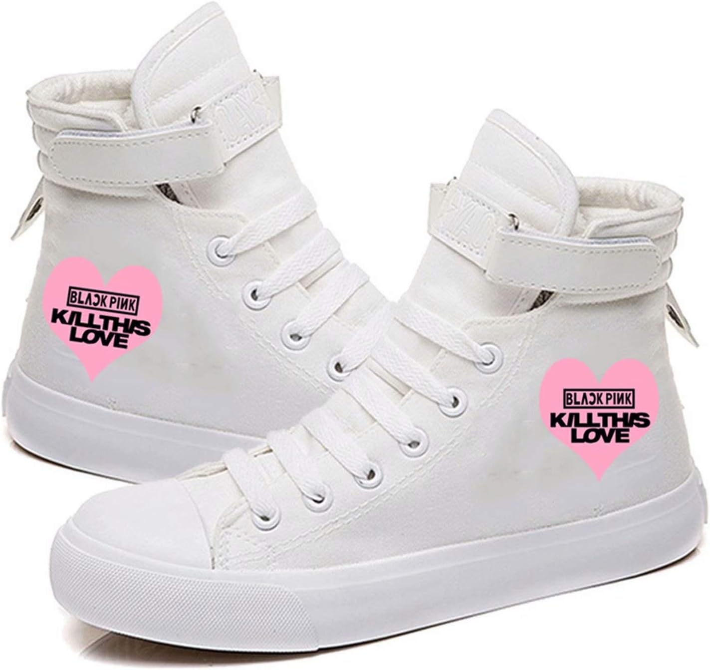 Tênis de lona YJYP Kpop Black Pink Album Kill This Love High Top Lisa Rose  Jisoo Jennie | Amazon.com.br