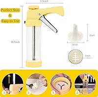 Vista 3 de Prensa de galletas, prensa de galletas Spritz para hornear, kit de pistola prensadora de galletas espesante con 16 discos y 6 boquillas de glaseado