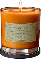 Vista 2 de Mecha de madera, 100% soja, altamente perfumada, vertida a mano, 8 onzas (lavanda ámbar)