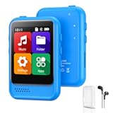16GB MP3 Player with Bluetooth&comma;Portable Audio Player for Sports Built-in Speaker&comma;FM Radio&comma;Voice Record&comma;Alarm Clock&comma;Stopwatch Digital Music Player with USB-C and Full Touchscreen&lpar;Blue&rpar;