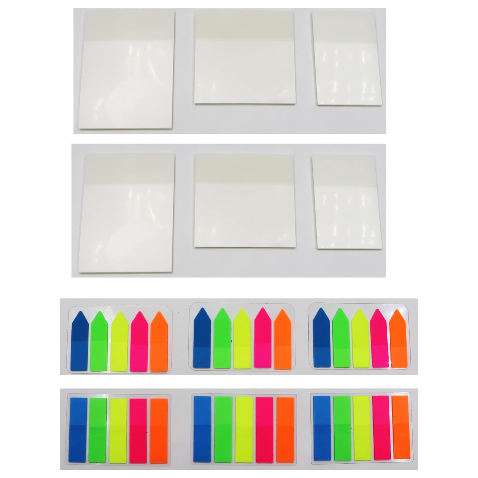 Buy 9 Pack Transparent Sticky Notes, Translucent Sticky Notes Set 750