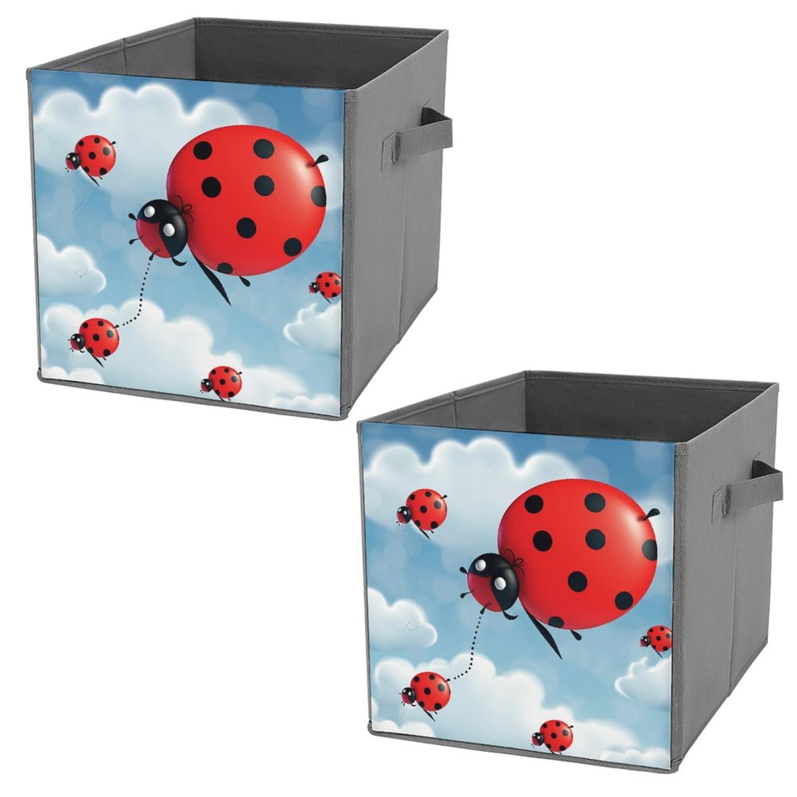 Bacs pliables coccinelle pour stopper le désordre de linge