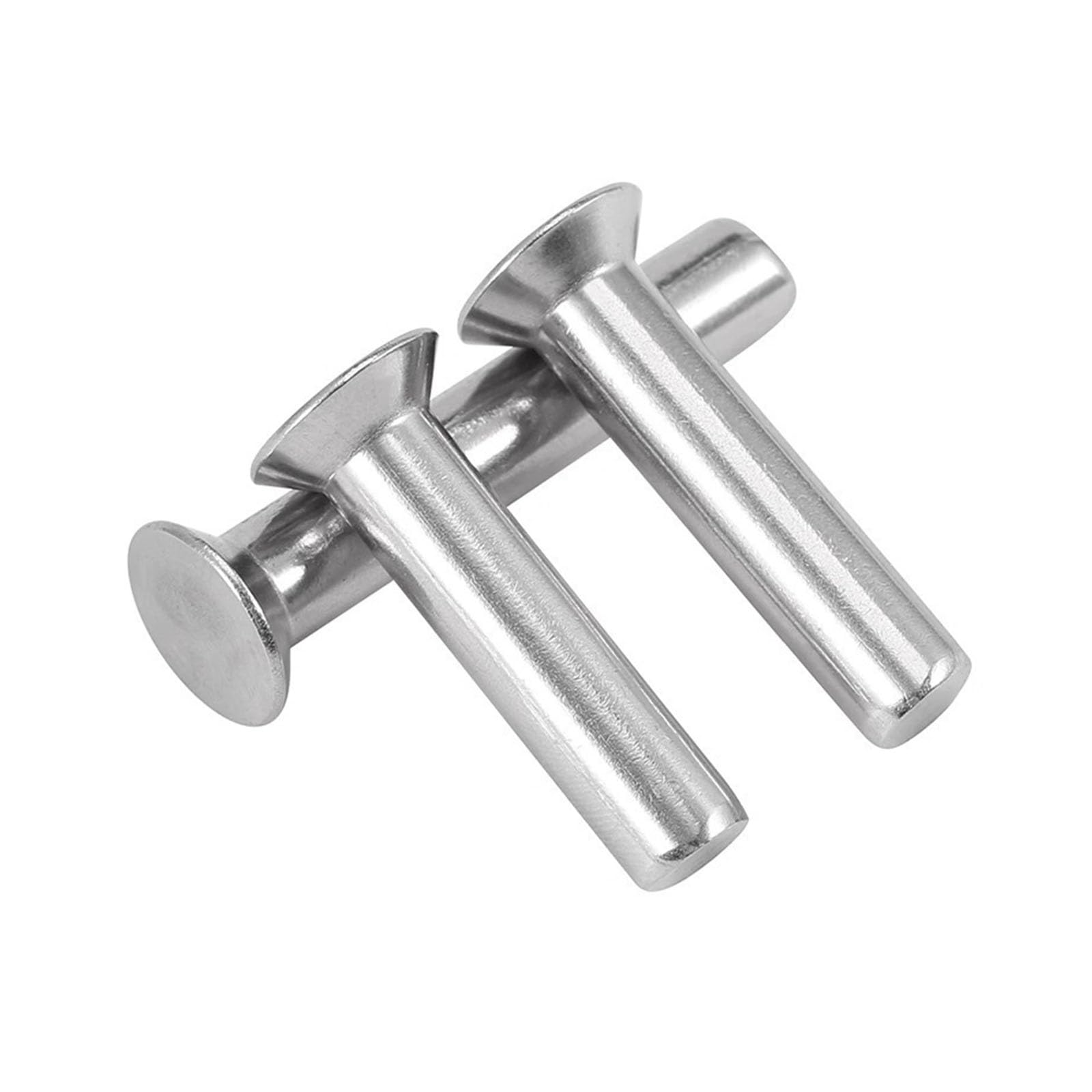 20 Pezzi Rivetti Solidi a Testa Piatta M8, Rivetti Svasati in Acciaio Inossidabile per Meccanica, Riparazione Auto, Progetti Fai da Te(M8X60mm)