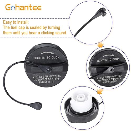 Miniatura 5 de Tapa de gasolina 52030377AB 5278632AG compatible con Chrysler 300 PT cruiser, Dodge Caliber Challenger Charger Dakota Durango Ram 1500 2500,