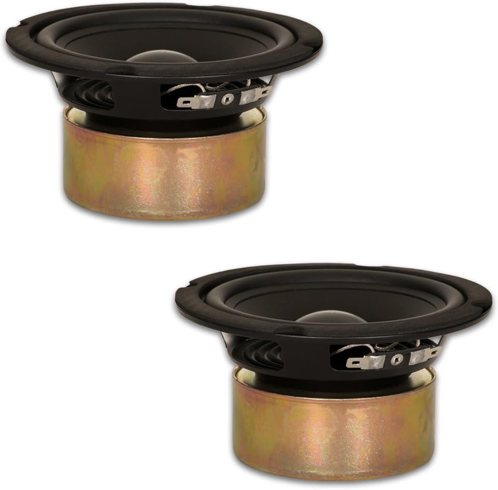Stage Subwoofer, Shielded 5.25" Woofers 130 Watt Each 8ohm Replacement 2 Speaker Set (GW-5028/S-2)