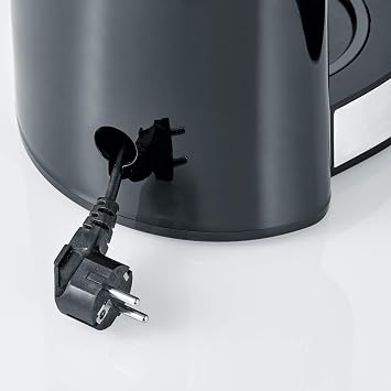 SEVERIN KA 4847 Filter Coffee Machine Stainless Steel Thermal Jug Up to 8 Cups Drip Stop Swivel Filter Automatic Shut-Off Quiet Brewing Type 1000 W Black Silver Stainless Steel