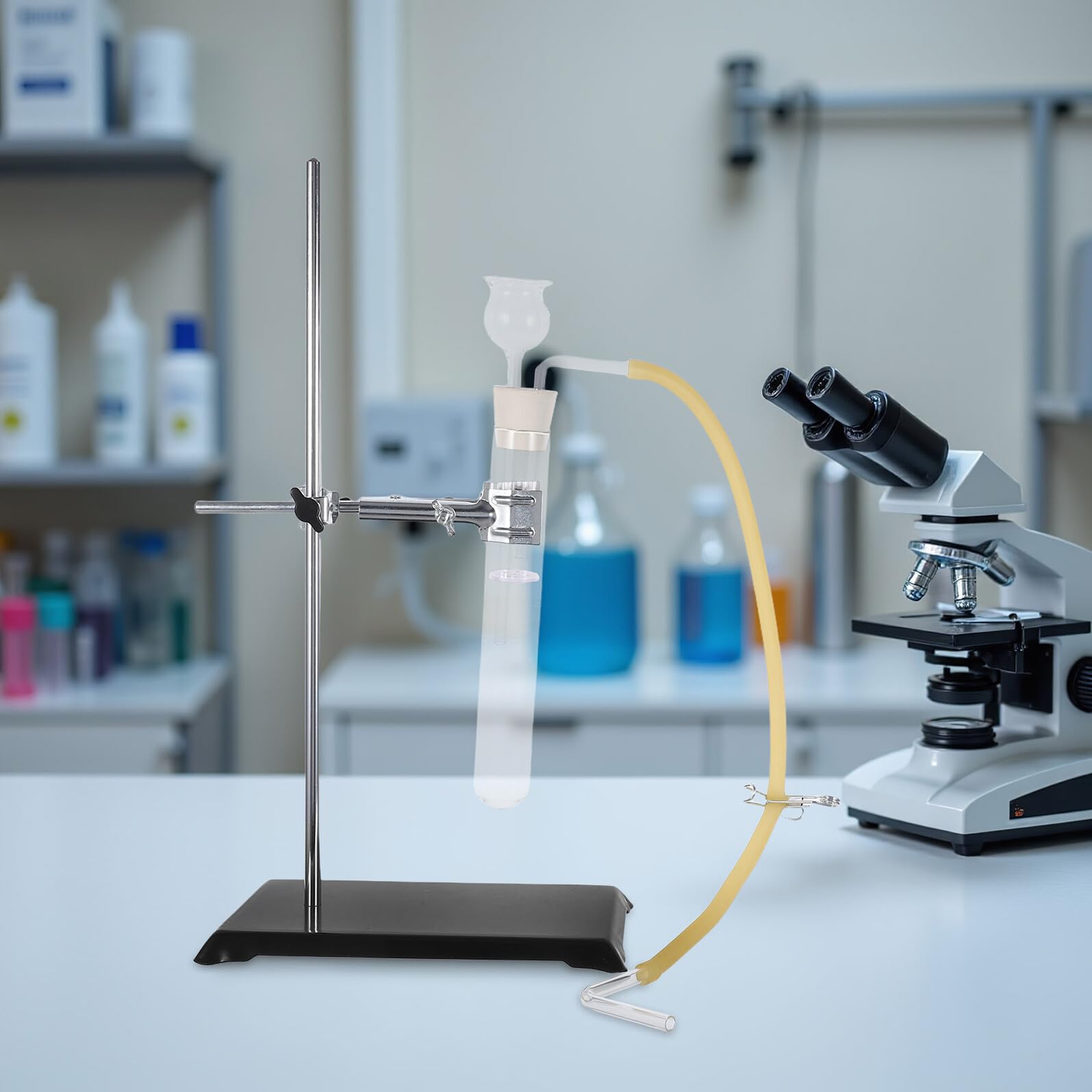 Mikinona Wasserstoffgenerator für Chemieunterricht zur Gaserzeugung mit Elektrolysegerät Laborausrüstung für Schüler zur Demonstration von Sauerstoff