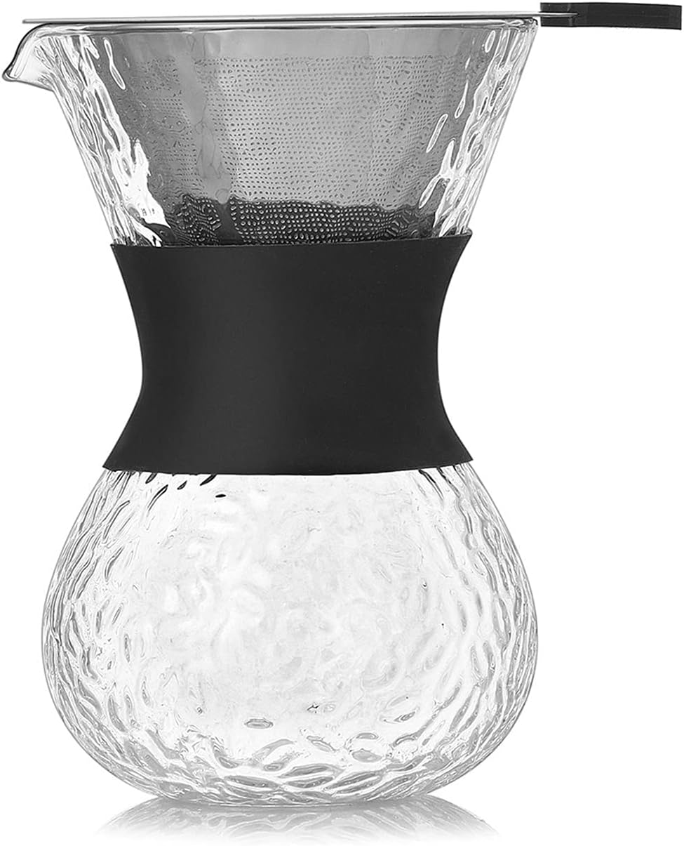 Coffee Kettle Coffee Kettle High Borosilicate Glass Espresso Coffee Tea Pot Coffee Maker with Stainless Steel Filter Pour Over Coffee Dripper Tools Flow Spout for Coffee and Tea (Color : 200ml)