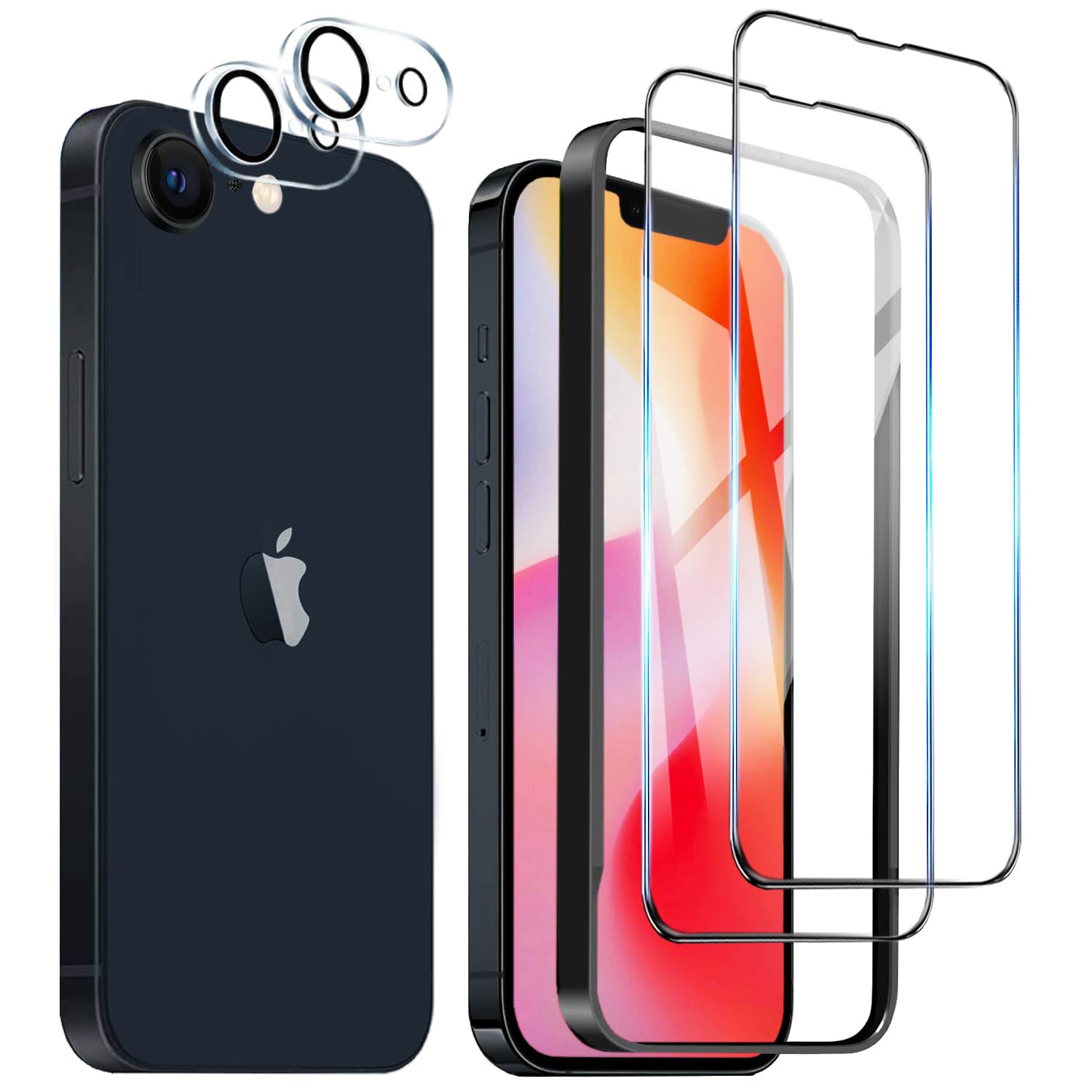 Apple iPhone 16e 128GB本体 強化ガラスフィルム付き Amazon | DZHFU iPhone 16E 用 強化ガラスフィルム 6.1インチ 高透過率