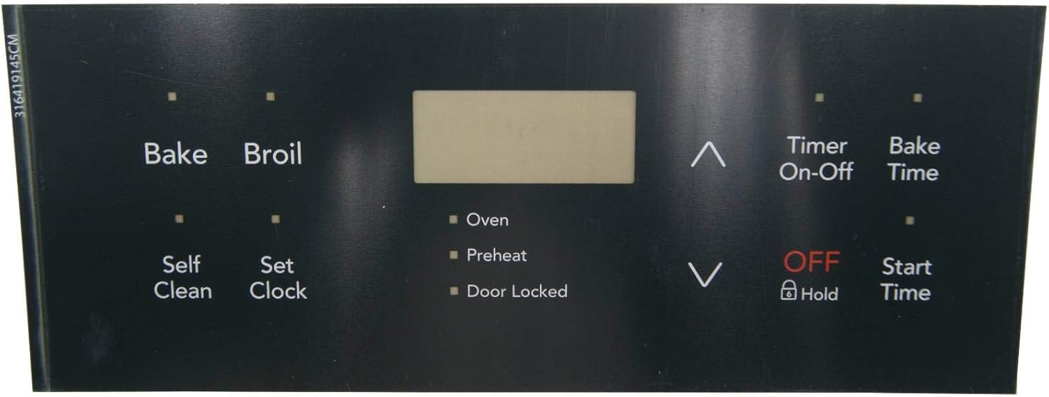 Supplying Demand 316419145 4582995 Range Black 10 Button Clock Overlay Replacement