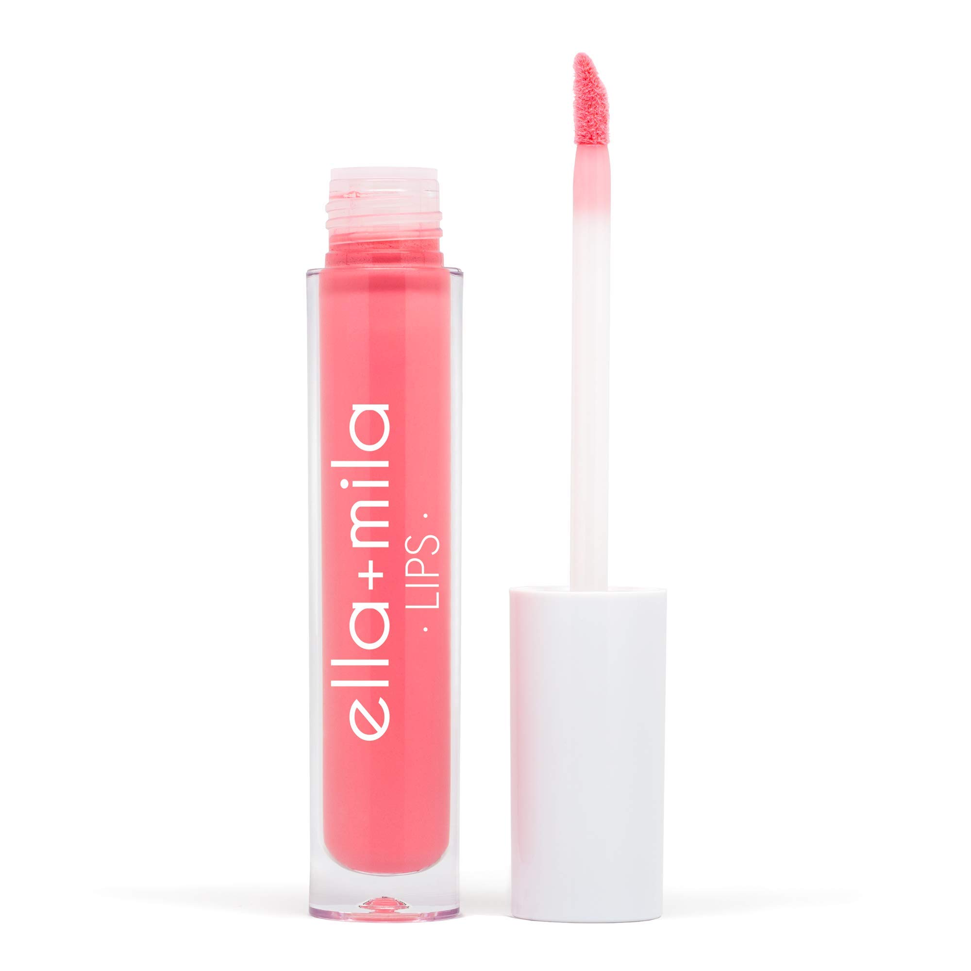 ella+mila Stripped Glossy Liquid Lipstick - Moisturizing Lip Gloss with Vitamin E - Long Lasting Tinted Lip Gloss - Ultra-Lightweight Nude Lip Gloss For Women - Cruelty-Free Vegan Lipgloss (4ml)