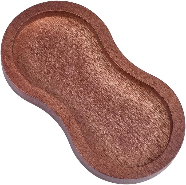 GORGECRAFT Salt and Pepper Mill Tray Bamboo Tray Peper Mill Holder 80.5mm Inner Diameter Mills & Shakers Moccasin Salt & Pepper Grinder Rest for Crafts Kitchen Storage Holder Home
