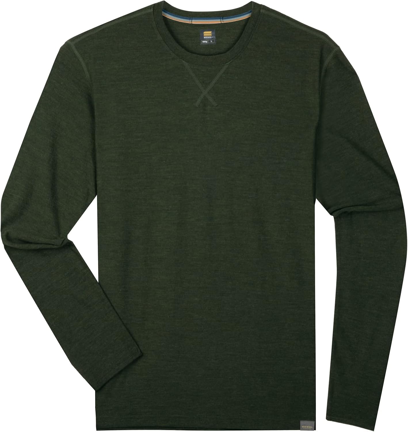 MERIWOOL Mens 100% Merino Wool Base Layer Lightweight Long Sleeve Thermal Shirt - Image 3