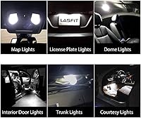 Vista 34 de LASFIT 194 LED Bulb 6000K White, T10 168 2825 W5W LED Replacement Light Bulbs, For Dome Map Light, Door Light, Courtesy Light, License Plate Light