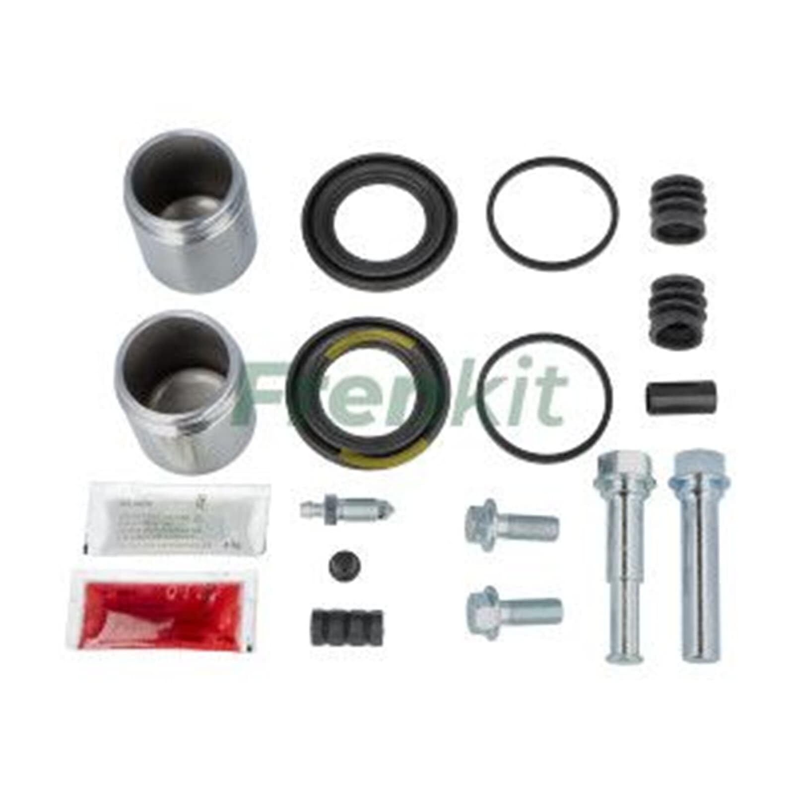 FRENKIT 748344 Kit di revisione della pinza freno Assale anteriore Compatibilità con NISSAN Patrol GR V SUV Y61 Patrol GR V Camion pianale/Telaio Y61