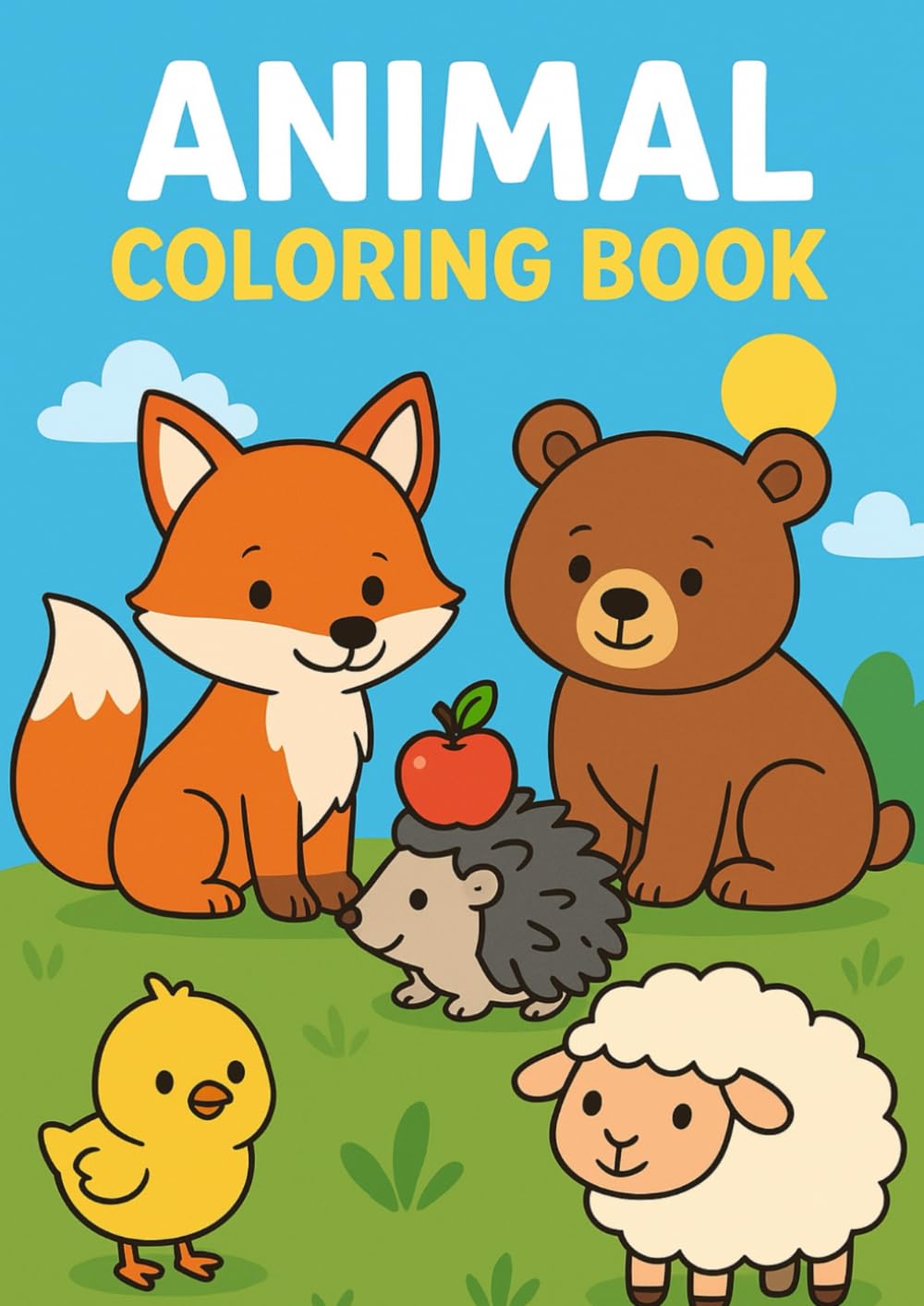 Easy-to-Color Animal Pages for Young Artists