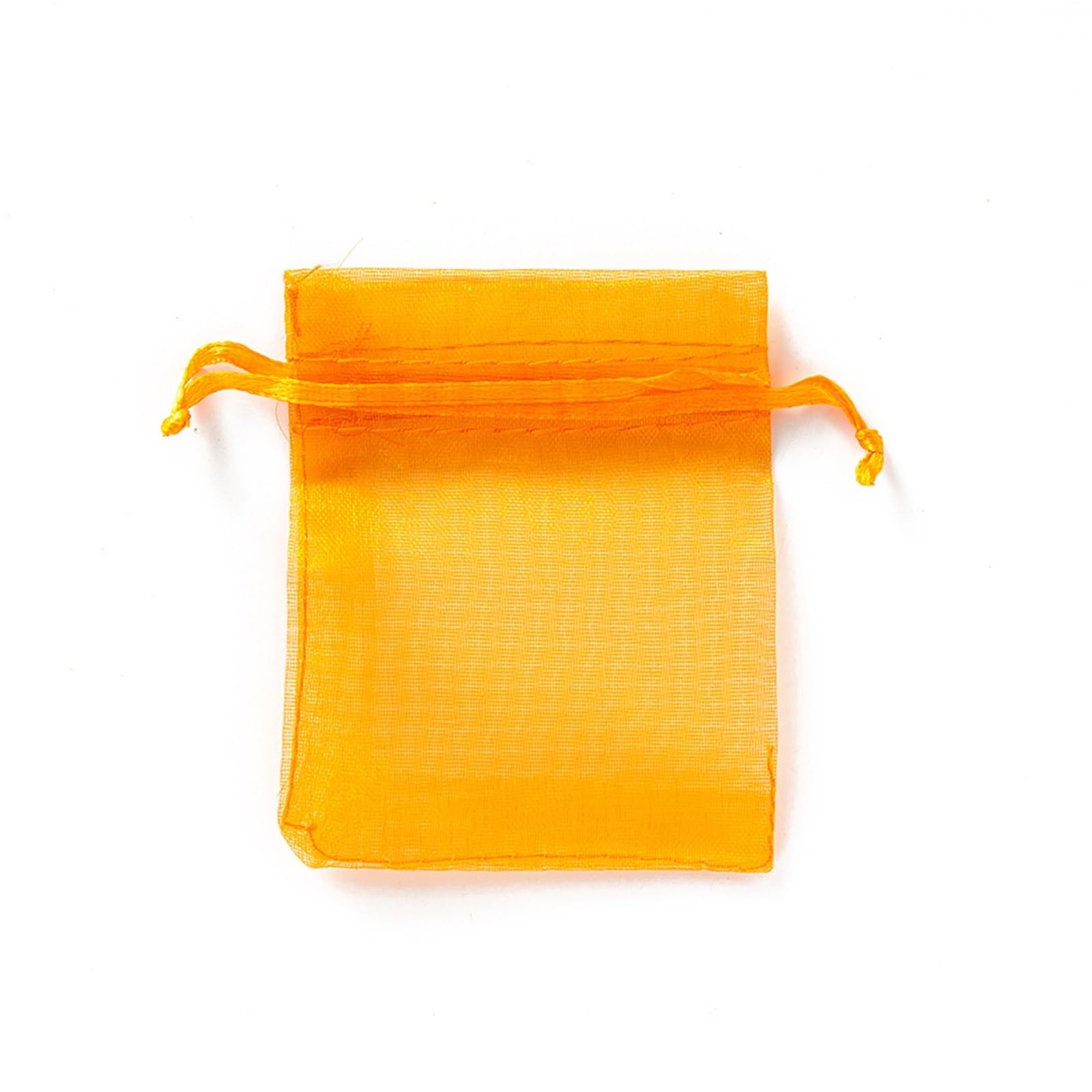 Doxicey Jewelry Package Bags 100Pcs 7x9cm Sheer Organza Gift Drawstring With Jewelry Pouches Christmas Wedding Party Festival Gauze Bags for Necklace Bracelet Earring Ring(Orange)