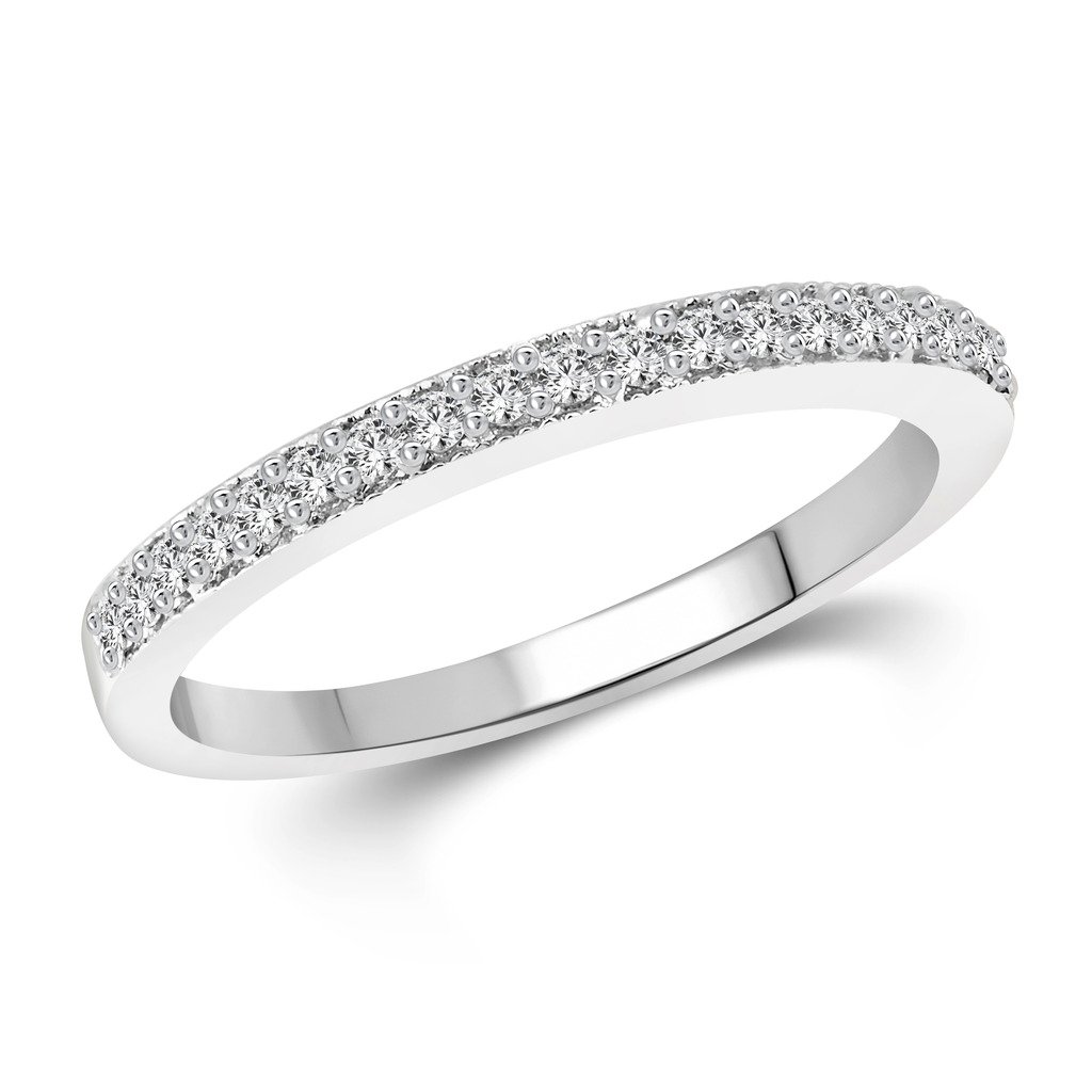Vighnaharta Stone Brass Alloy and Cubic Zirconia Half Round Ring for Women (Silver) (B01CIC57BE) Amazon Price History, Amazon Price Tracker