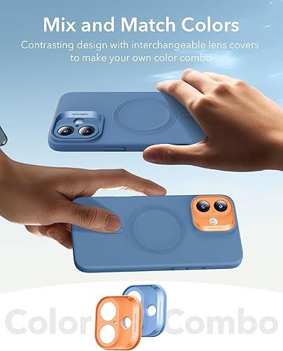 Vista 739 de ESR Funda para iPhone 15 Pro Max, compatible con MagSafe, de grado militar, negro transparente