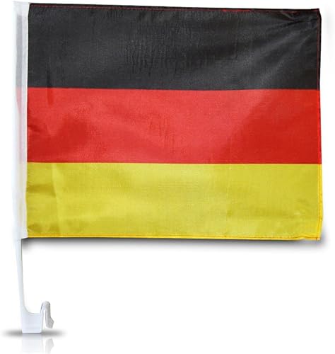 Idena 8310097 - Autofahne Deutschland, Größe 30 x 45 cm, Nationalflagge, schwarz
