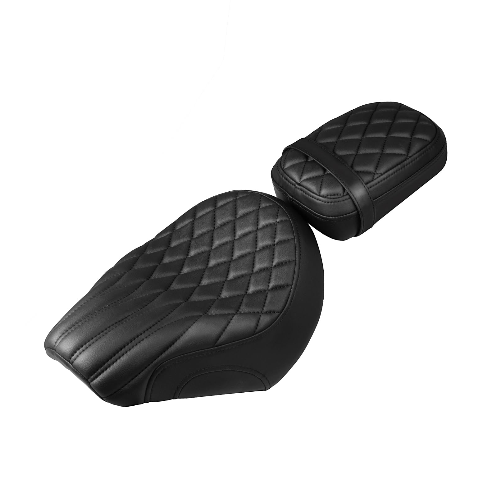 Motorradsitz Fahrer- und Beifahrersitz kompatibel mit Honda CMX1100 Rebel 1100 CM1100 2021-2026 (schwarze Nähte)