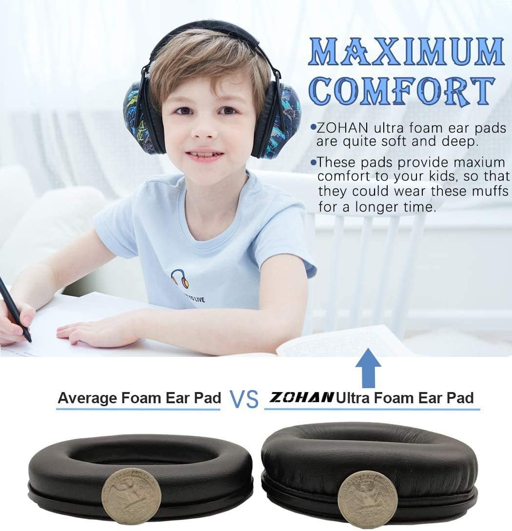 ZOHAN Kids Earmuffs 3 Pack(RAP&NEBULA&RAP