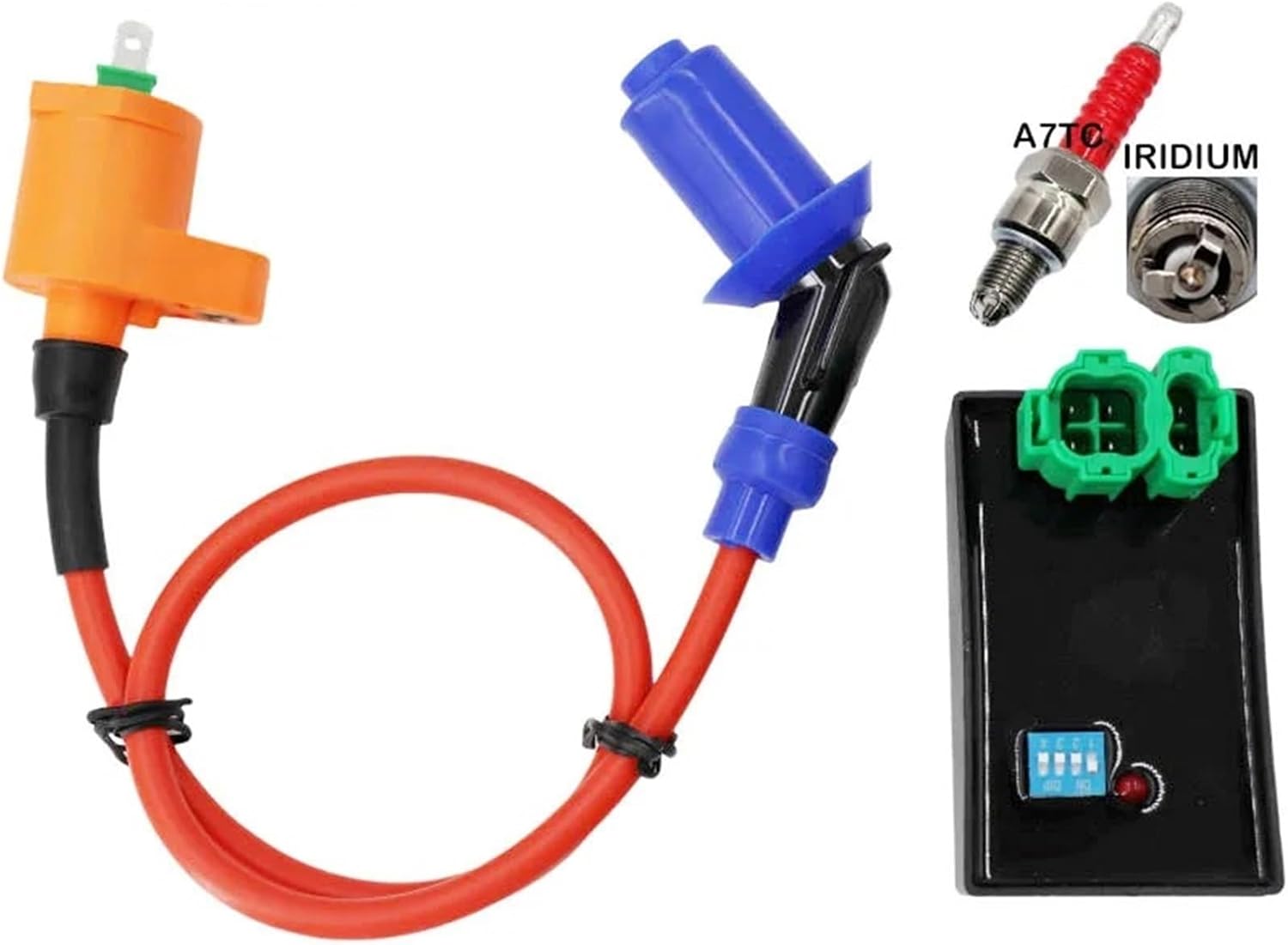 Performance Racing Ignition Coil DC CDI Racing Spark Plug Set for GY6 50cc 70cc 90cc 110cc 125cc 150cc accessories