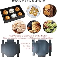 Vista 5 de Paquete de 12 cajas para cupcakes, cajas de regalo de papel de grado alimenticio con insertos y ventanas de exhibición, recipientes para hornear